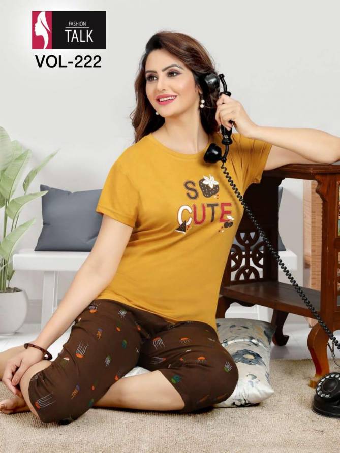 Ft Capry 222 Night Wear Heavy Hosiery cotton Night Suits Collection